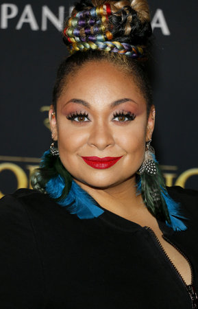 Raven-Symone at the World premiere of 'The Lion King' held at the Dolby Theatre in Hollywood, USA on July 9, 2019.のeditorial素材