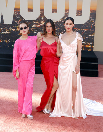 Rumer Willis, Tallulah Willis and Scout Willis at the Los Angeles premiere of 'Once Upon a Time In Hollywood' held at the TCL Chinese Theatre in Hollywood, USA on July 22, 2019.のeditorial素材