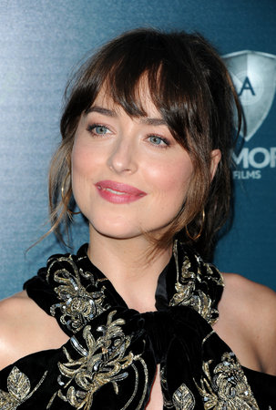 Dakota Johnson at the Los Angeles premiere of 'The Peanut Butter Falcon' held at the ArcLight Cinemas in Hollywood, USA on August 1, 2019.のeditorial素材