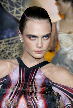 Cara Delevingne at the Los Angeles premiere of Amazon's 'Carnival Row' held at the TCL Chinese Theatre in Hollywood, USA on August 21, 2019.のeditorial素材