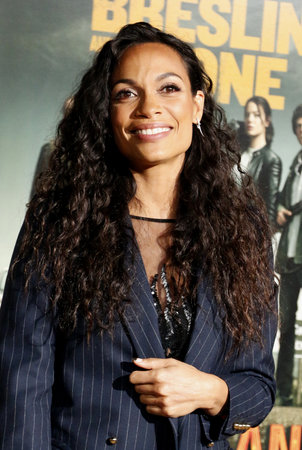 Rosario Dawson at the Los Angeles premiere of 'Zombieland Double Tap' held at the Regency Village Theatre in Westwood, USA on October 10, 2019.のeditorial素材