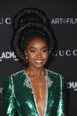 Kiki Layne at the 2019 LACMA Art + Film Gala Presented By Gucci held at the LACMA in Los Angeles, USA on November 2, 2019.のeditorial素材