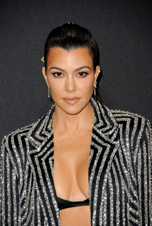 Kourtney Kardashian at the 2019 E! People's Choice Awards held at the Barker Hangar in Santa Monica, USA on November 10, 2019.のeditorial素材