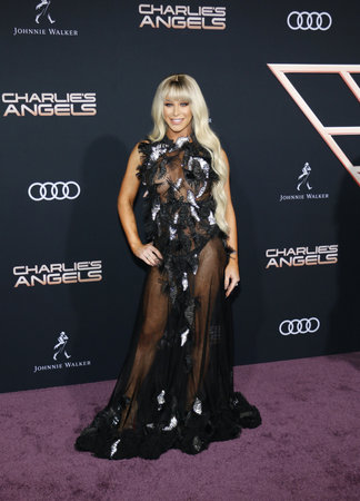 Gigi Gorgeous at the Los Angeles premiere of 'Charlie's Angels' held at the Regency Village Theater in Westwood, USA on November 11, 2019.のeditorial素材
