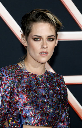 Kristen Stewart at the Los Angeles premiere of 'Charlie's Angels' held at the Regency Village Theater in Westwood, USA on November 11, 2019.のeditorial素材