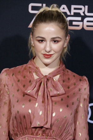 Chloe Lukasiak at the Los Angeles premiere of 'Charlie's Angels' held at the Regency Village Theater in Westwood, USA on November 11, 2019.のeditorial素材
