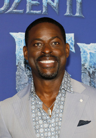 Sterling K. Brown at the World premiere of Disney's 'Frozen 2' held at the Dolby Theatre in Hollywood, USA on November 7, 2019.のeditorial素材