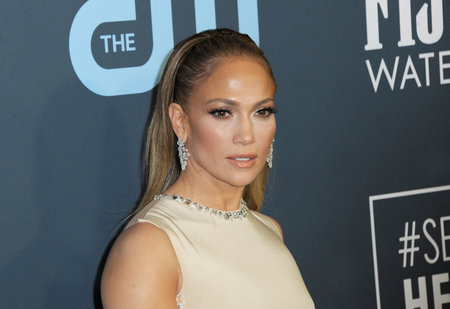 Jennifer Lopez at the 25th Annual Critics' Choice Awards held at the Barker Hangar in Santa Monica, USA on January 12, 2020.のeditorial素材
