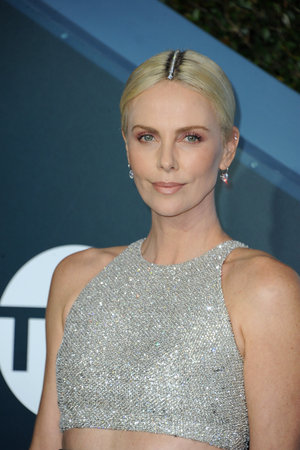 Charlize Theron at the 26th Annual Screen Actors Guild Awards held at the Shrine Auditorium in Los Angeles, USA on January 19, 2020.のeditorial素材