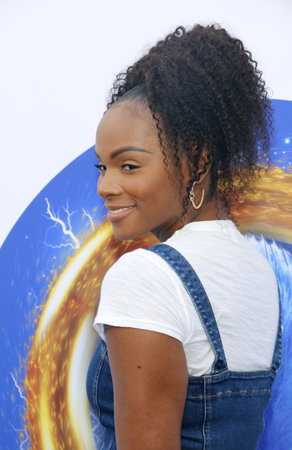 Tika Sumpter at the Los Angeles premiere of 'Sonic the Hedgehog' held at Paramount Theatre in Los Angeles, USA on January 25, 2020.のeditorial素材