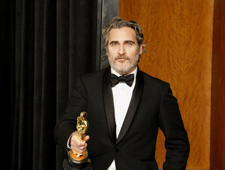 Joaquin Phoenix at the 92nd Academy Awards - Press Room held at the Dolby Theatre in Hollywood, USA on February 9, 2020.のeditorial素材