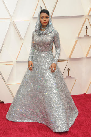 Janelle MonÃ¡e at the 92nd Academy Awards held at the Dolby Theatre in Hollywood, USA on February 9, 2020.のeditorial素材