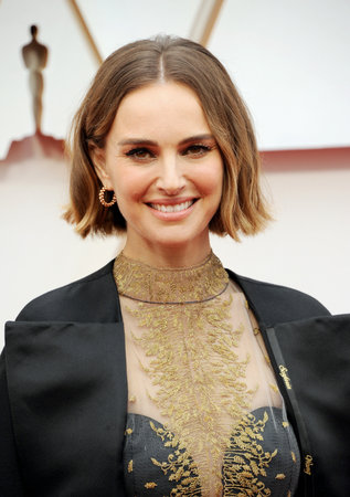 Natalie Portman at the 92nd Academy Awards held at the Dolby Theatre in Hollywood, USA on February 9, 2020.のeditorial素材