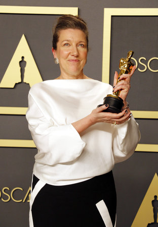 Jacqueline Durran at the 92nd Academy Awards - Press Room held at the Dolby Theatre in Hollywood, USA on February 9, 2020.のeditorial素材
