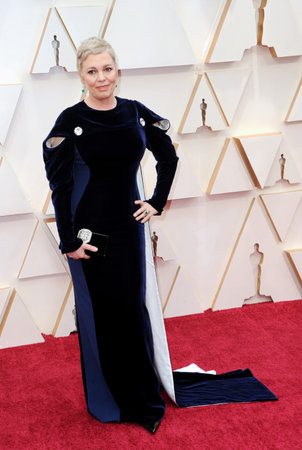 Olivia Colman at the 92nd Academy Awards held at the Dolby Theatre in Hollywood, USA on February 9, 2020.のeditorial素材