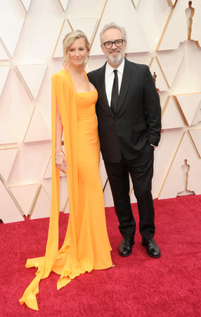 Sam Mendes and Alison Balsom at the 92nd Academy Awards held at the Dolby Theatre in Hollywood, USA on February 9, 2020.のeditorial素材