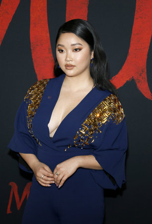 Lana Condor at the World premiere of Disney's 'Mulan' held at the Dolby Theatre in Hollywood, USA on March 9, 2020.のeditorial素材