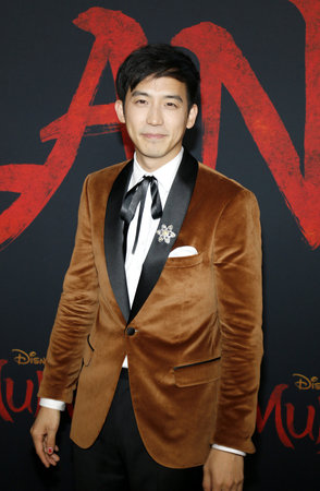 Jimmy Wong at the World premiere of Disney's 'Mulan' held at the Dolby Theatre in Hollywood, USA on March 9, 2020.のeditorial素材