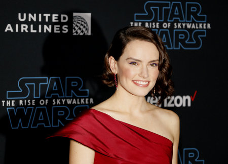 Daisy Ridley at the World premiere of Disney's 'Star Wars: The Rise Of Skywalker' held at the Dolby Theatre in Hollywood, USA on December 16, 2019.のeditorial素材