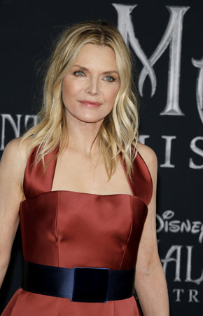 Michelle Pfeiffer at the World premiere of Disney's 'Maleficent: Mistress Of Evil' held at the El Capitan Theatre in Hollywood, USA on September 30, 2019.のeditorial素材