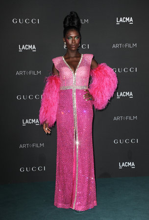Jodie Turner-Smith at the 10th Annual LACMA ART+FILM GALA Presented By Gucci held at the LACMA in Los Angeles, USA on November 6, 2021.のeditorial素材