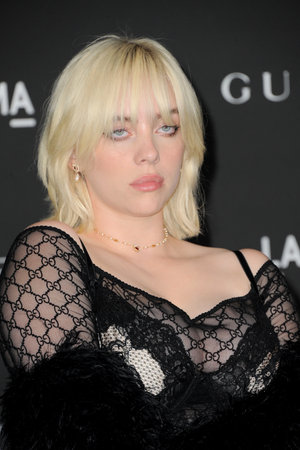 Billie Eilish at the 10th Annual LACMA ART+FILM GALA Presented By Gucci held at the LACMA in Los Angeles, USA on November 6, 2021.のeditorial素材