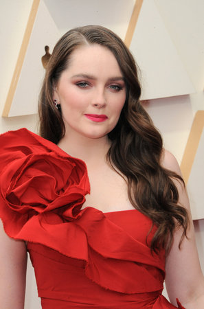 Amy Forsyth at the 94th Annual Academy Awards held at the Dolby Theatre in Los Angeles, USA on March 27, 2022.のeditorial素材