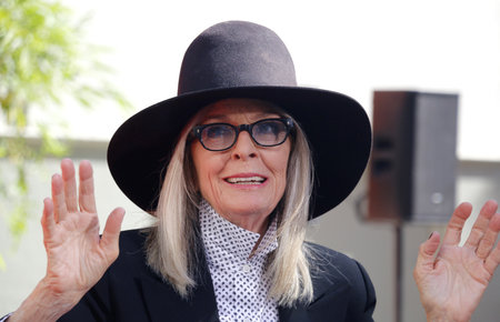 Diane Keaton at Diane Keaton Hand- and Footprint Ceremony held at the TCL Chinese Theater in Hollywood, USA on August 11, 2022.のeditorial素材