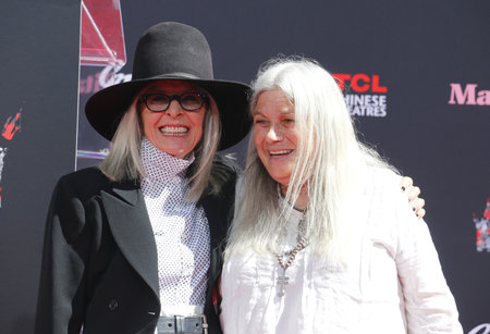 Diane Keaton and Dorrie Hall at Diane Keaton Hand- and Footprint Ceremony held at the TCL Chinese Theater in Hollywood, USA on August 11, 2022.のeditorial素材