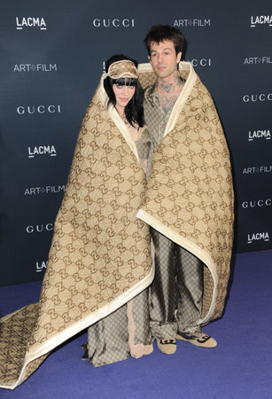 Billie Eilish and Jesse Rutherford at the LACMA Art+Film Gala Presented By Gucci held at the Los Angeles County Museum of Art in Los Angeles, USA on November 5, 2022.のeditorial素材