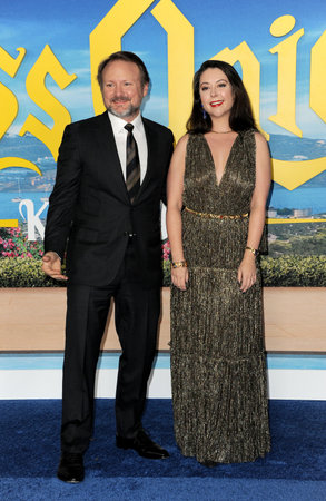 Rian Johnson and Karina Longworth at the US premiere of 'Glass Onion: A Knives Out Mystery' held at the Academy Museum in Los Angeles, USA on November 14, 2022.のeditorial素材