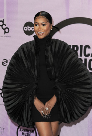 Muni Long at the 2022 American Music Awards held at the Microsoft Theater in Los Angeles, USA on November 20, 2022.のeditorial素材