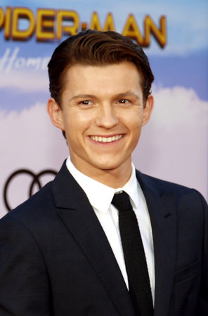 Tom Holland at the World premiere of 'Spider-Man: Homecoming' held at the TCL Chinese Theatre in Hollywood, USA on June 28, 2017.のeditorial素材