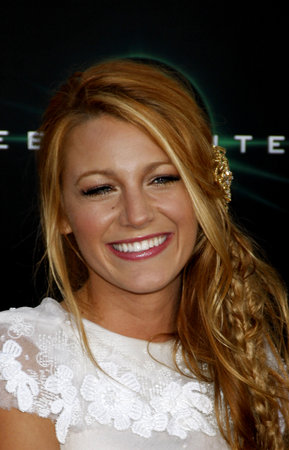 Blake Lively at the Los Angeles premiere of 'Green Lantern' held at the Grauman's Chinese Theatre in Hollywood, USA on June 15, 2011.のeditorial素材