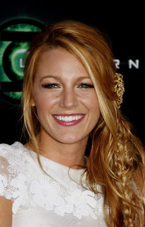 Blake Lively at the Los Angeles premiere of 'Green Lantern' held at the Grauman's Chinese Theatre in Hollywood, USA on June 15, 2011.のeditorial素材