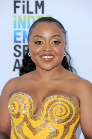 Quinta Brunson at the 2023 Film Independent Spirit Awards held at the Santa Monica Beach in Los Angeles, USA on March 4, 2023.のeditorial素材