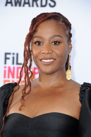 Nikyatu Jusu at the 2023 Film Independent Spirit Awards held at the Santa Monica Beach in Los Angeles, USA on March 4, 2023.のeditorial素材