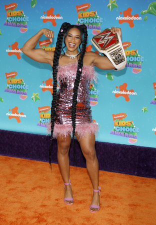 Bianca Belair at the Nickelodeon Kids' Choice Awards 2023 held at the Microsoft Theater in Los Angeles, USA on March 4, 2023のeditorial素材