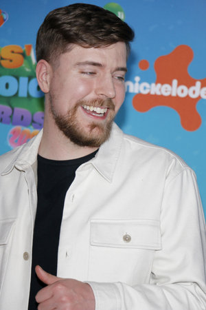 MrBeast at the Nickelodeon Kids' Choice Awards 2023 held at the Microsoft Theater in Los Angeles, USA on March 4, 2023.のeditorial素材