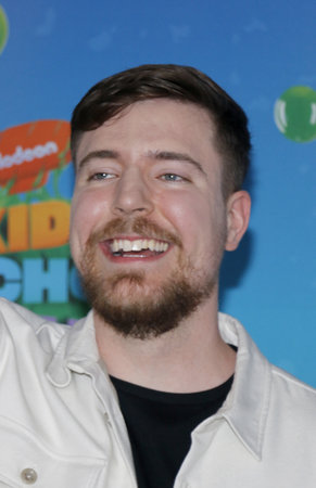 MrBeast at the Nickelodeon Kids' Choice Awards 2023 held at the Microsoft Theater in Los Angeles, USA on March 4, 2023.のeditorial素材
