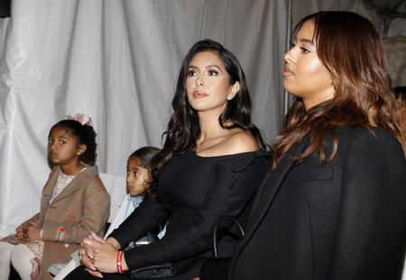 Vanessa Bryant, Natalia Diamante, Capri Kobe and Bianka Bella at Koby Bryant hand and footprint ceremony held at the TCL Chinese Theater in Hollywood, USA on March 15, 2023.のeditorial素材
