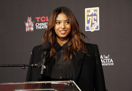 Natalia Diamante Bryant at Koby Bryant hand and footprint ceremony held at the TCL Chinese Theater in Hollywood, USA on March 15, 2023.のeditorial素材