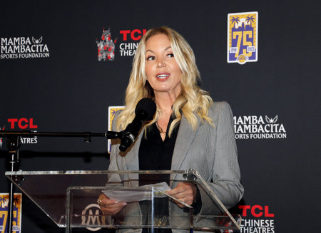 Jeanie Buss at Koby Bryant hand and footprint ceremony held at the TCL Chinese Theater in Hollywood, USA on March 15, 2023.のeditorial素材