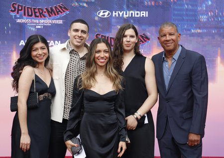 Los Angeles premiere of 'Spider-Man: Across the Spider-Verse' held at the Regency Village Theater in Westwood, USA on May 30, 2023.のeditorial素材
