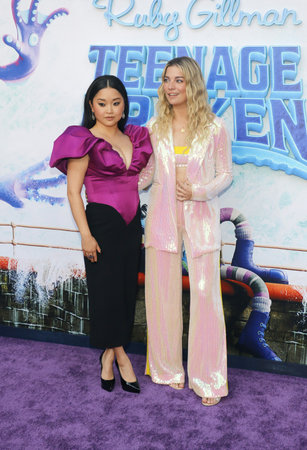 Lana Condor and Annie Murphy at the Los Angeles premiere of 'Ruby Gillman, Teenage Kraken' held at the TCL Chinese Theater in Hollywood, USA on June 28, 2023.のeditorial素材