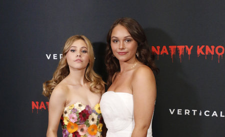 Channah Zeitung and Charlotte Fountain-Jardim at the Los Angeles premiere of 'Natty Knocks' held at the Harmony Gold Theater in Hollywood, USA on June 30, 2023.のeditorial素材