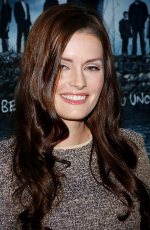 A model poses at the Los Angeles premiere of 'Venom' held at the Regency Village Theater in Westwood, USA.のeditorial素材