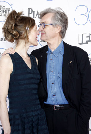 Wim Wenders and Donata Wenders at the 2015 Film Independent Spirit Awards held at the Santa Monica Beach in Santa Monica, USA on February 21, 2015.のeditorial素材