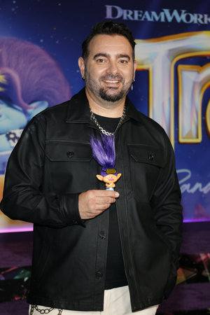 Chris Kirkpatrick at the Los Angeles premiere of 'Trolls Band Together' held at the TCL Chinese Theatre in Hollywood, USA on November 15, 2023.のeditorial素材