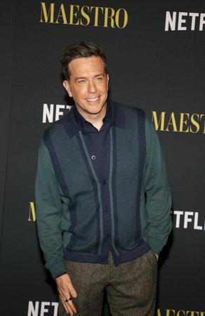 Ed Helms at the LA premiere of 'Maestro' held at the Academy Museum of Motion Pictures in Los Angeles, USA on December 12, 2023.のeditorial素材